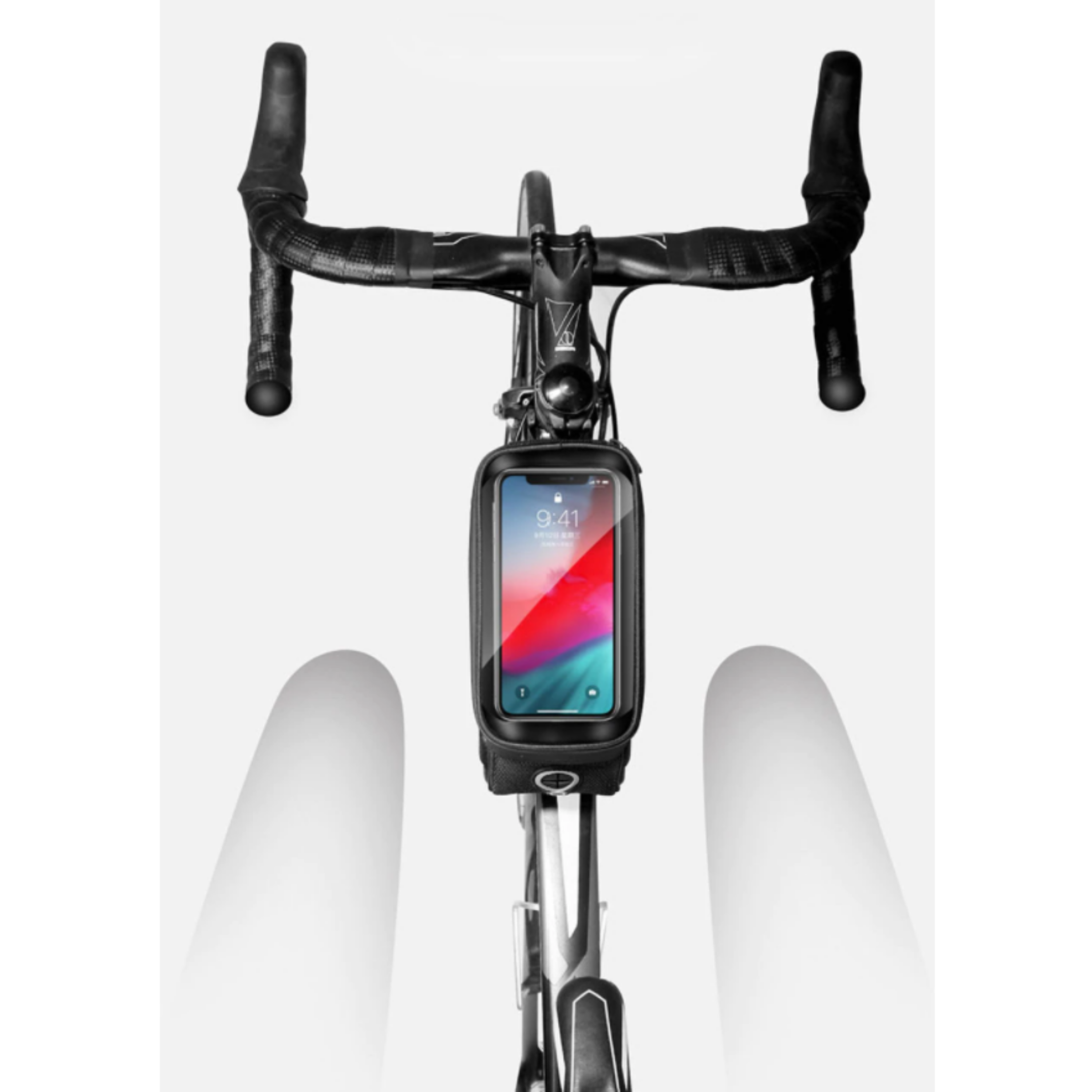 Fahrrad-Rahmentasche mit Handy-Fenster – Wasserdichtes Hardcase Zorenza