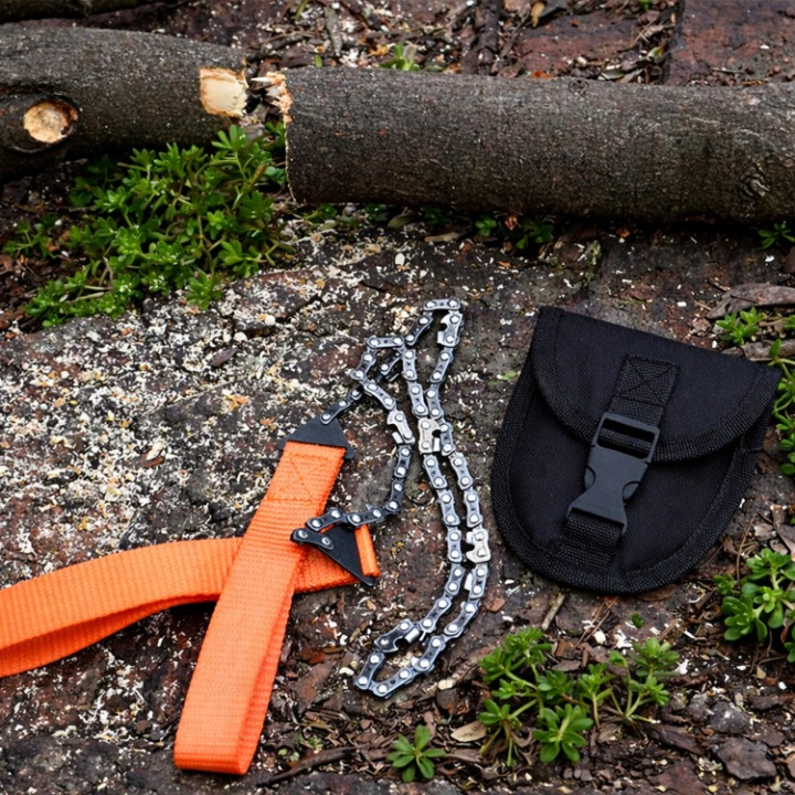Survival-Kettensäge mit Feuerstarter – Kompakt & Klappbar Zorenza