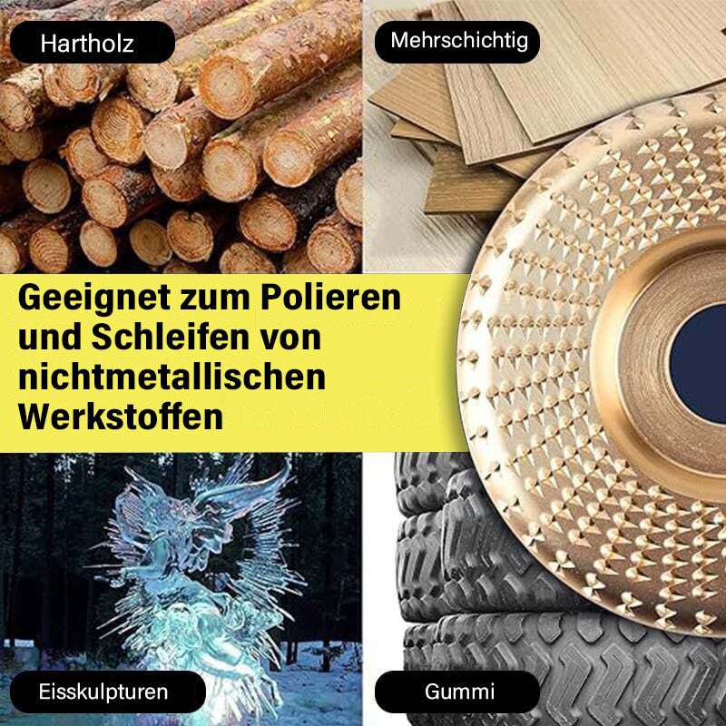 Holzschleifscheiben-Set für Winkelschleifer – 3 Formen -    Zorenza
