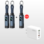 Ladekabel 4-in-1 mit Digital-Display und Schlüsselanhänger -    Zorenza