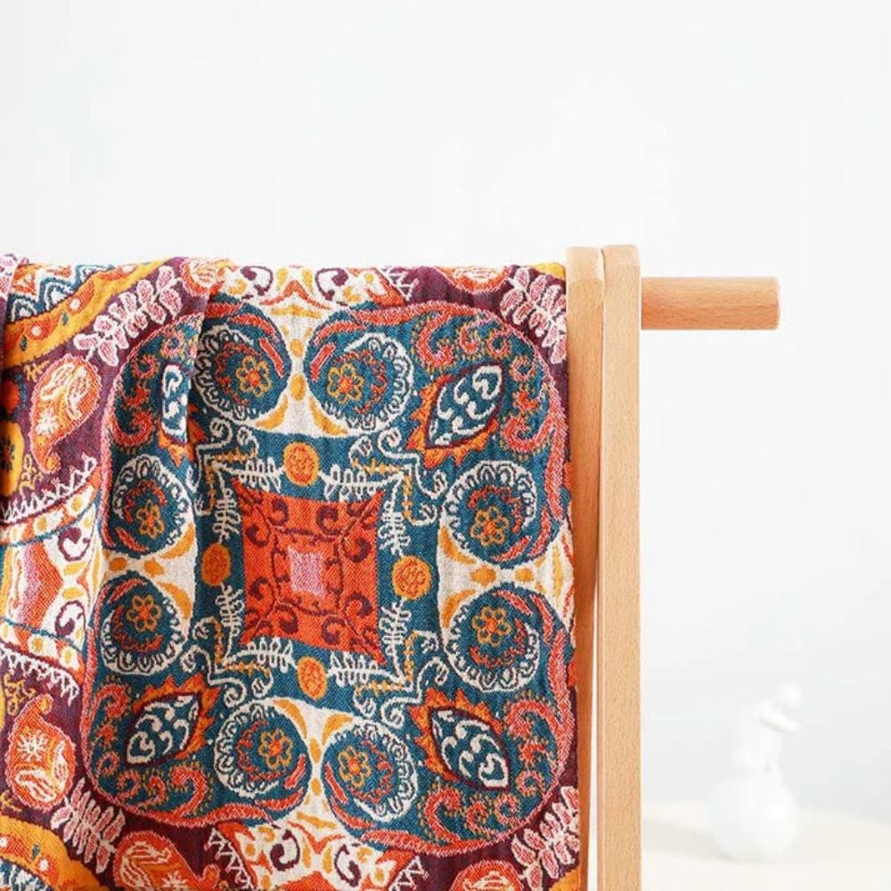 Baumwoll-Handtuch mit Boho-Muster – Vintage-Design -    Zorenza