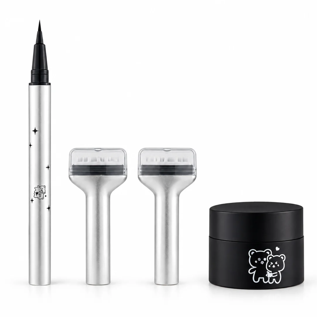 Eyeliner-Stift 2-in-1 mit Wimpernstempel-Set für untere Wimpern -    Zorenza