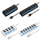 USB-Hub mit 4 oder 7 Anschlüssen und EIN/AUS-Schaltern -    Zorenza