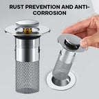 Abflussfilter Edelstahl mit Pop-up-Mechanismus -    Zorenza
