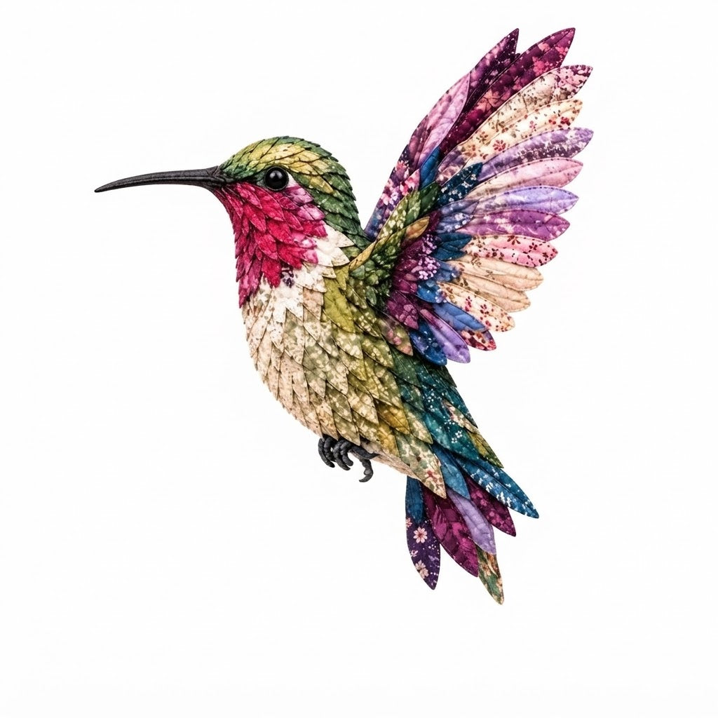 3D Stoff-Patchwork Vogel Bastelset -    Zorenza