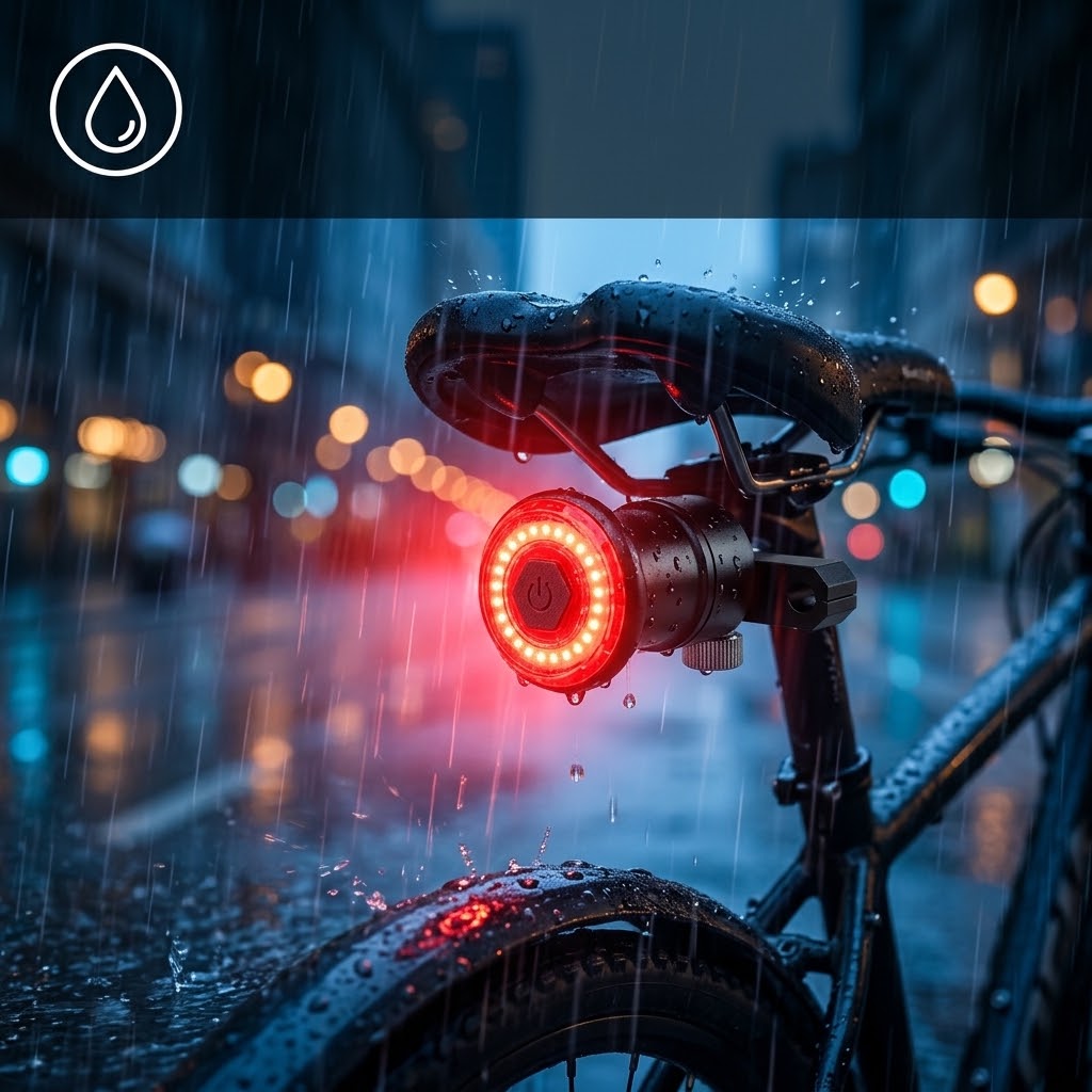 Rücklicht für Fahrrad mit Bremslicht-Funktion und 6 Modi -    Zorenza