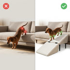 Hunderampe mit Hocker-Funktion – klappbare Aufstiegshilfe für Sofa & Bett -    Zorenza