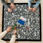 Kuscheldecke zum Ausmalen aus Flanell inkl. 24 Acrylmarker – ca. 130 × 150 cm, 5 Motive -    Zorenza