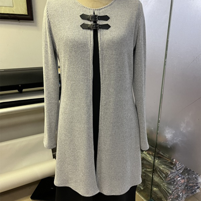 Damen A-Linien-Kleid mit Kunstleder-Schnallen -    Zorenza