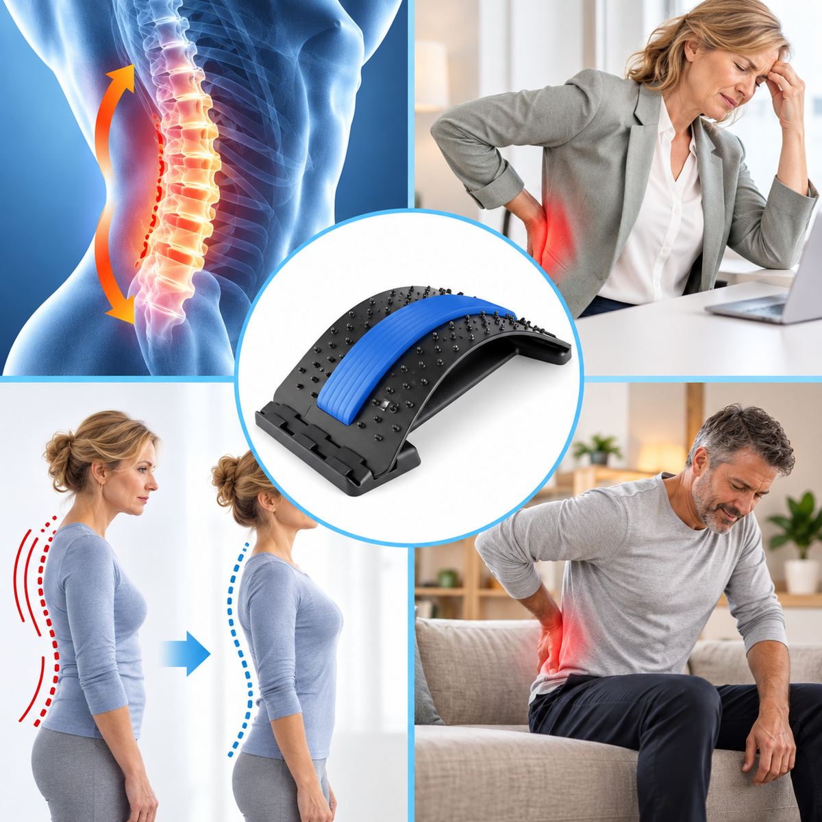 Rückenmassagegerät Akupressur mit Magnettherapie -    Zorenza