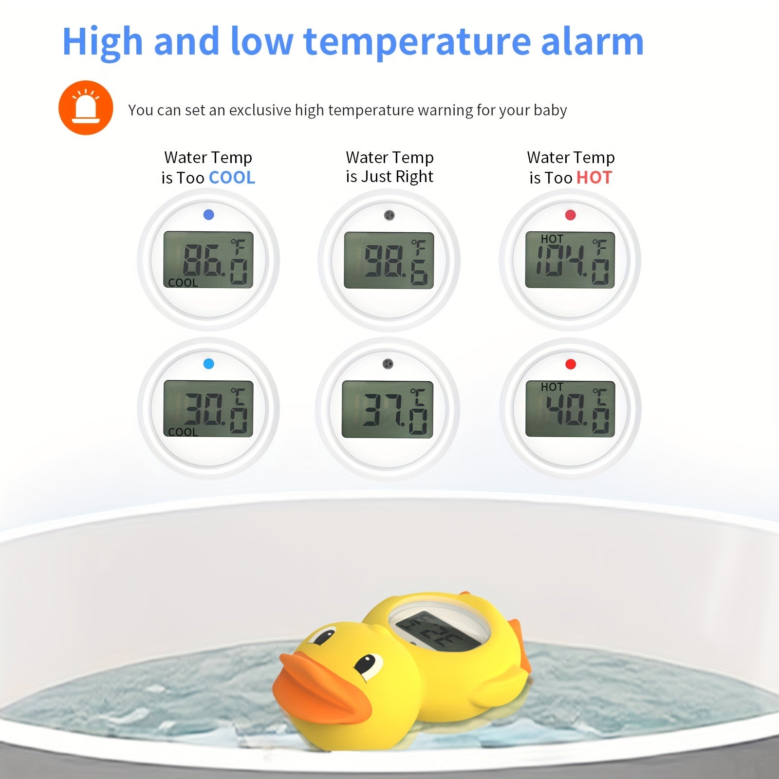 Badethermometer Digital Ente – Wasserdicht mit LCD-Anzeige -    Zorenza