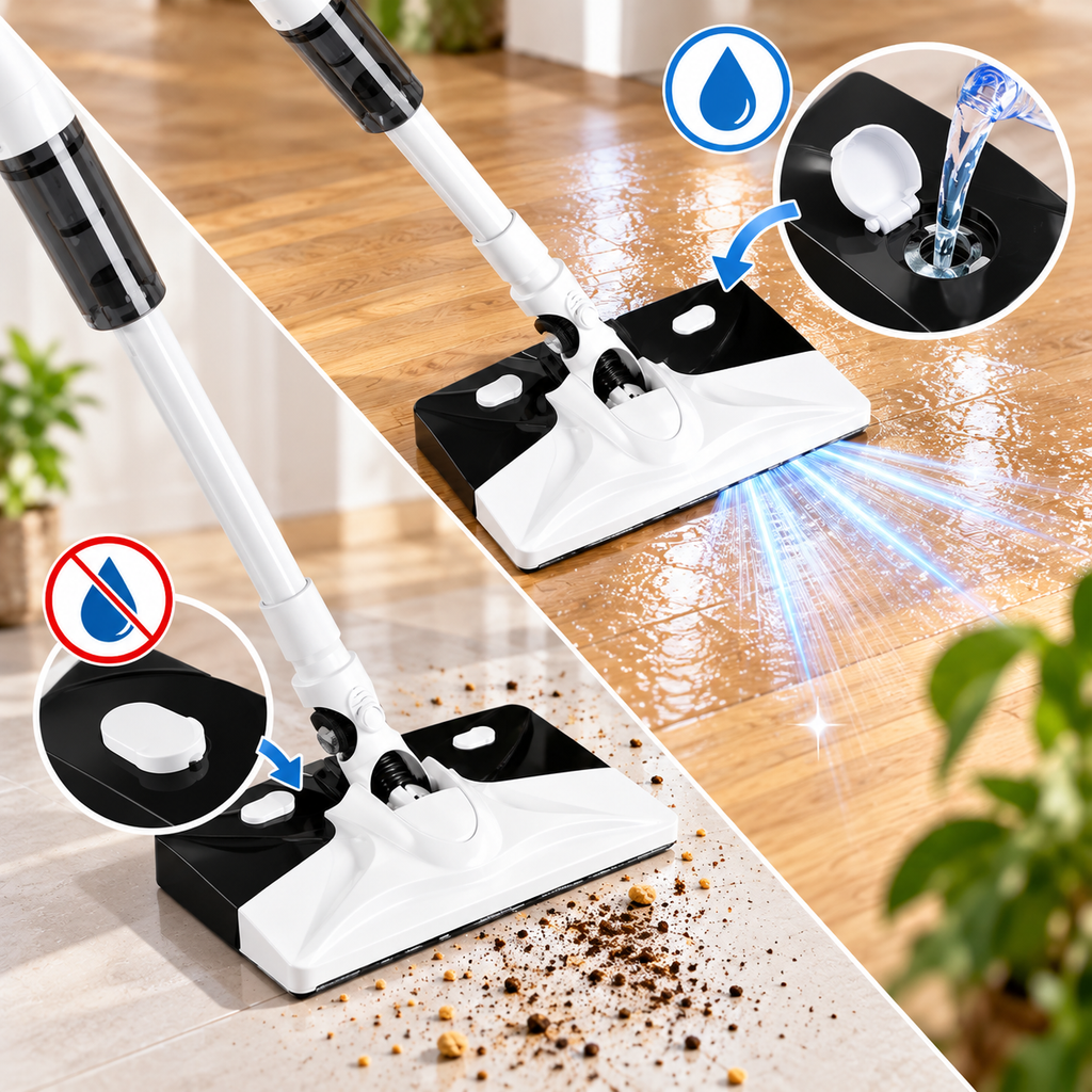 Akku-Staubsauger 2-in-1 mit starker Saugkraft für Boden und Polster -    Zorenza