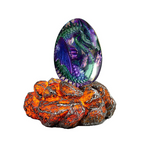 Drachenei Kristall mit detailgetreuer Drachenfigur im Inneren -    Zorenza