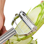 Edelstahl Gemüseschäler mit Julienne-Klinge – 2-in-1 Funktion -    Zorenza