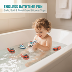 Badespielzeug Silikon 6-teiliges Fahrzeug-Set -    Zorenza
