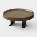 Armlehnen-Tablett rund Ø 30 cm, Holz, für Sofalehnen 5,5–15 cm breit -    Zorenza