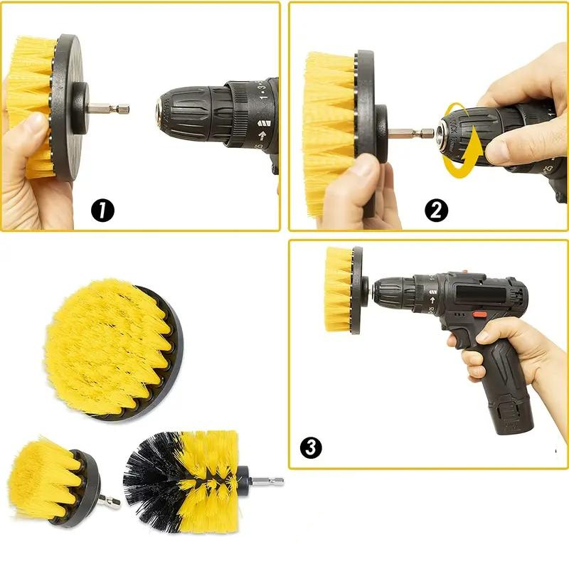 Bohrmaschinenaufsatz Reinigungsbürsten Set – Universal Bürstenset -    Zorenza