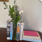 Vase Buch-Design Acryl – Transparente Blumenvase -    Zorenza