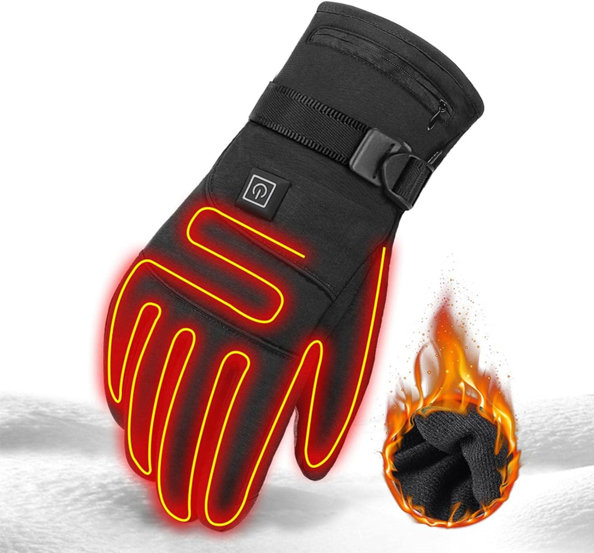Beheizbare Handschuhe mit 3 Heizstufen und Touchscreen-Funktion -    Zorenza