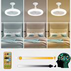 E27 Deckenventilator mit LED-Licht & Fernbedienung – ohne Elektriker einschrauben -    Zorenza