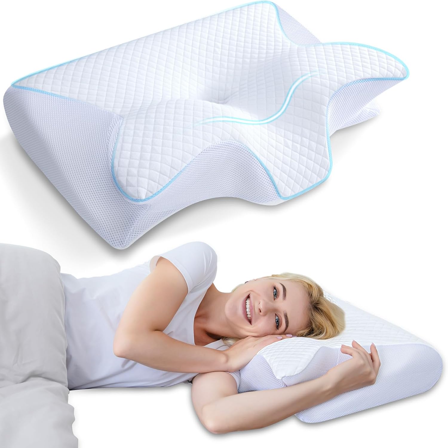 Kissenbezug für Butterfly Memory Foam Nackenkissen Zorenza