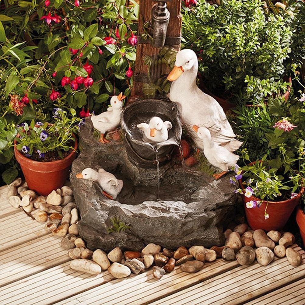 Solar-Tischbrunnen mit Tierfigur & LED-Beleuchtung – kompakt für Garten & Balkon -    Zorenza