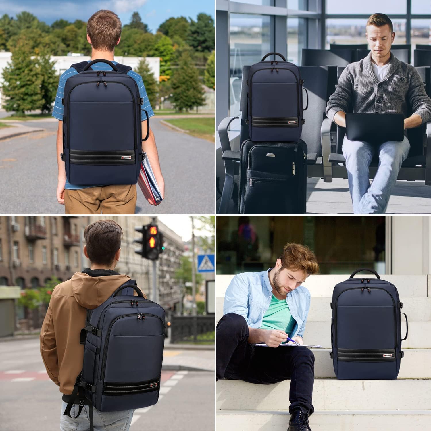Erweiterbarer Reiserucksack 45-55L mit Laptopfach – Wasserdicht -    Zorenza