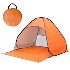 Pop-Up Strandmuschel UV-Schutz 98% – Schnellaufbau für 2-4 Personen -    Zorenza