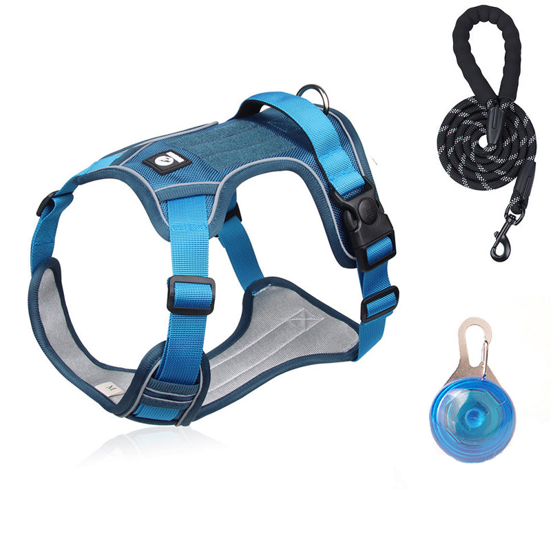 Hundegeschirr mit LED-Halsband – Anti-Zieh Design -    Zorenza