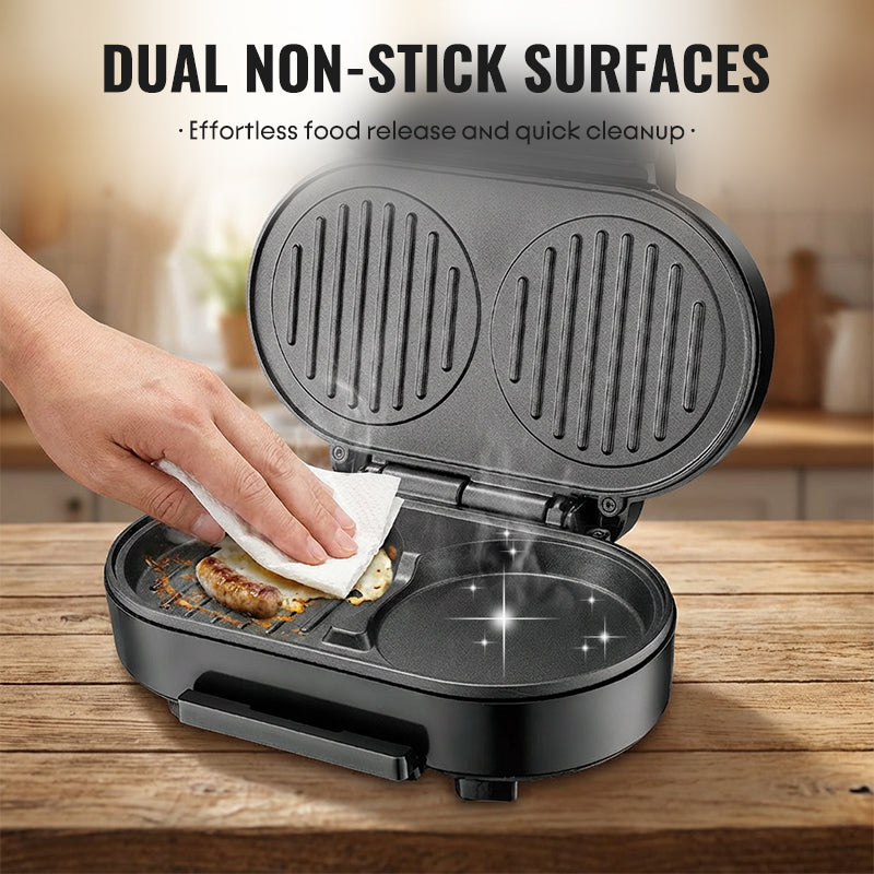 Doppelter Sandwich-Grill mit antihaftbeschichteten Grillplatten -    Zorenza