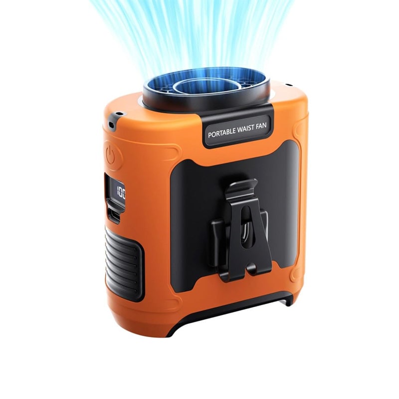 Handsfree Taillenventilator – Wiederaufladbar mit Gürtelclip -    Zorenza