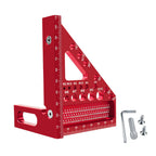 Aluminium Woodworking Square with Drill Guide Holes – 90° and 45° Zorenza