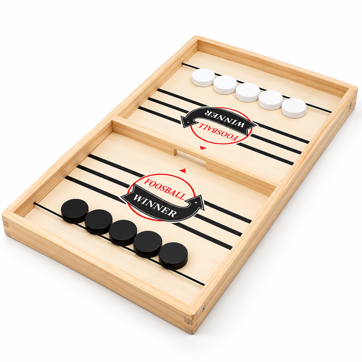 Puckspiel Holz mit Gummizug für Familienspaß -    Zorenza