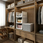 Kleiderschrank-Organizer 3-stöckig aus Kunststoff stapelbar -    Zorenza