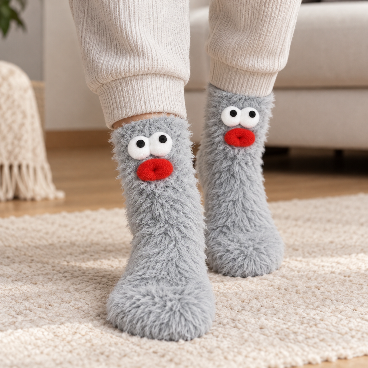 3D-Motivsocken Fleece – Kuschelig Warm für Zuhause -    Zorenza