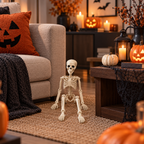 Halloween-Skelett 40 cm beweglich – Deko für Garten und Innenbereich -    Zorenza