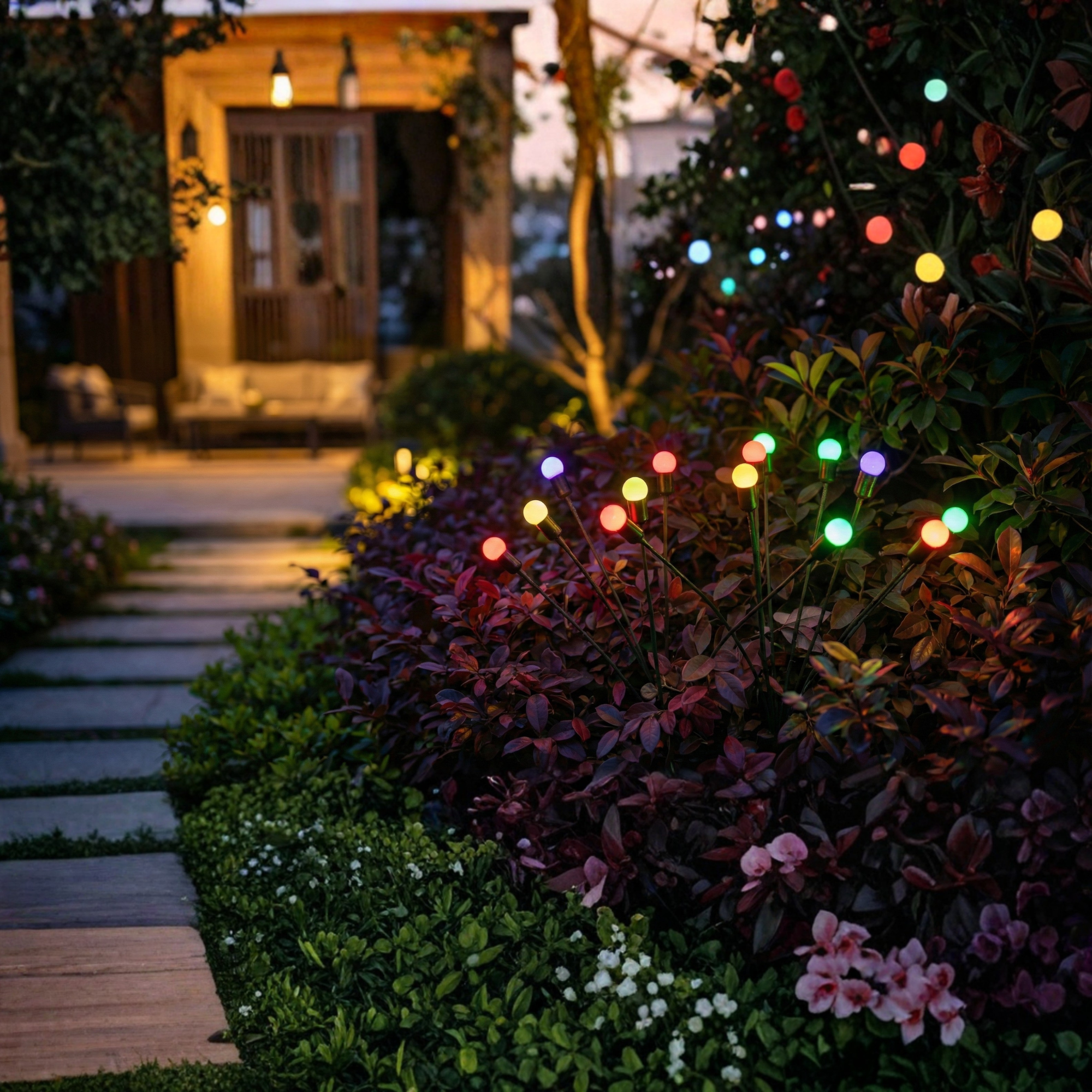Solar Steckleuchten mit Sternenburst-Effekt für den Garten -    Zorenza