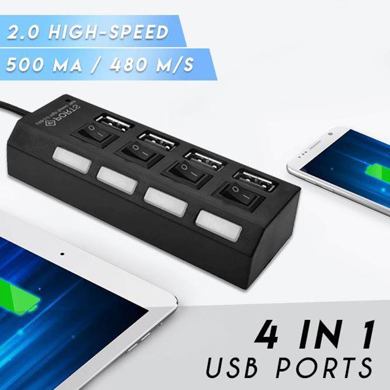 USB-Hub mit 4 oder 7 Anschlüssen und EIN/AUS-Schaltern -    Zorenza
