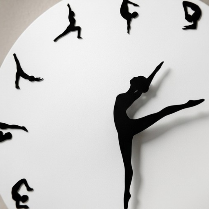 Wanduhr Yoga Motiv – Metallrahmencm -    Zorenza