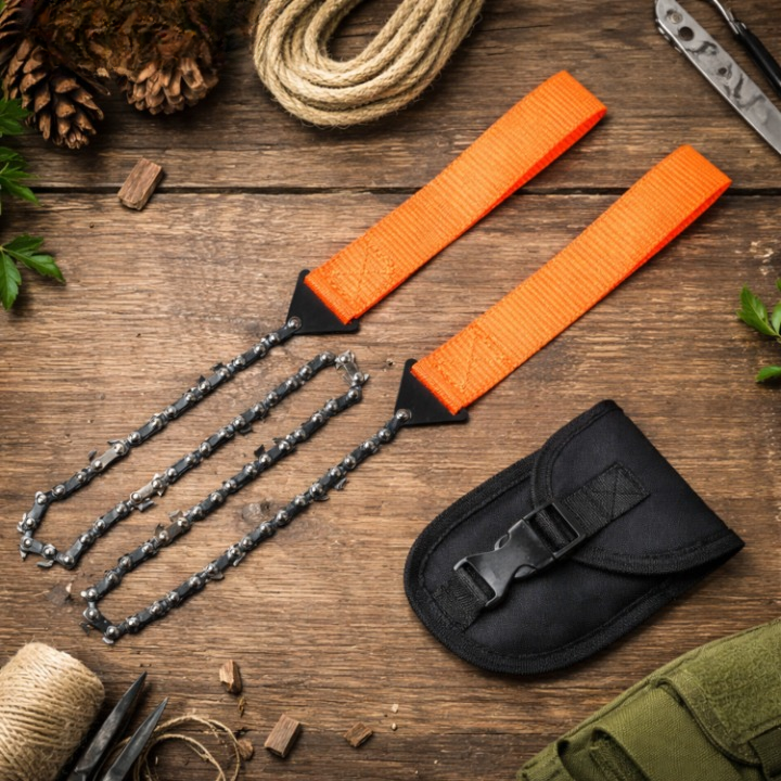 Klapp-Handsäge für Camping und Outdoor mit Feuerstarter -    Zorenza