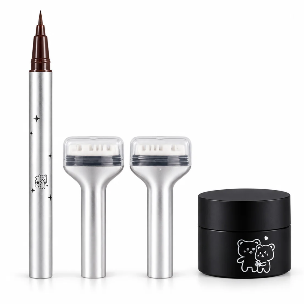 Eyeliner-Stift 2-in-1 mit Wimpernstempel-Set für untere Wimpern -    Zorenza