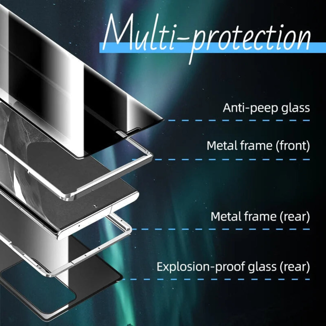 Magnetische Handyhülle mit doppeltem Glasschutz -    Zorenza