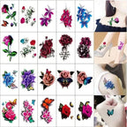 3D Tattoo Stickers mit Blumen- und Schmetterlings-Motiven -    Zorenza