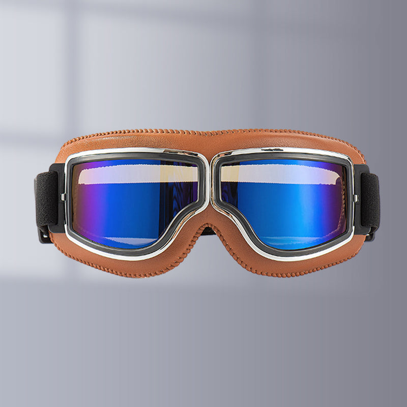 Motorradbrille Vintage mit einstellbarem Band -    Zorenza