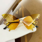 Sonnenbrille Schmetterling mit Kristallverzierung -    Zorenza