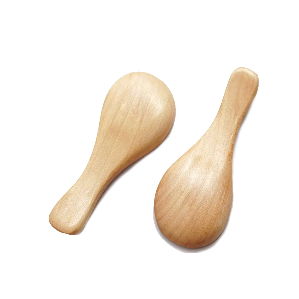 Mini Holzlöffel Naturholz kurzer Griff -    Zorenza
