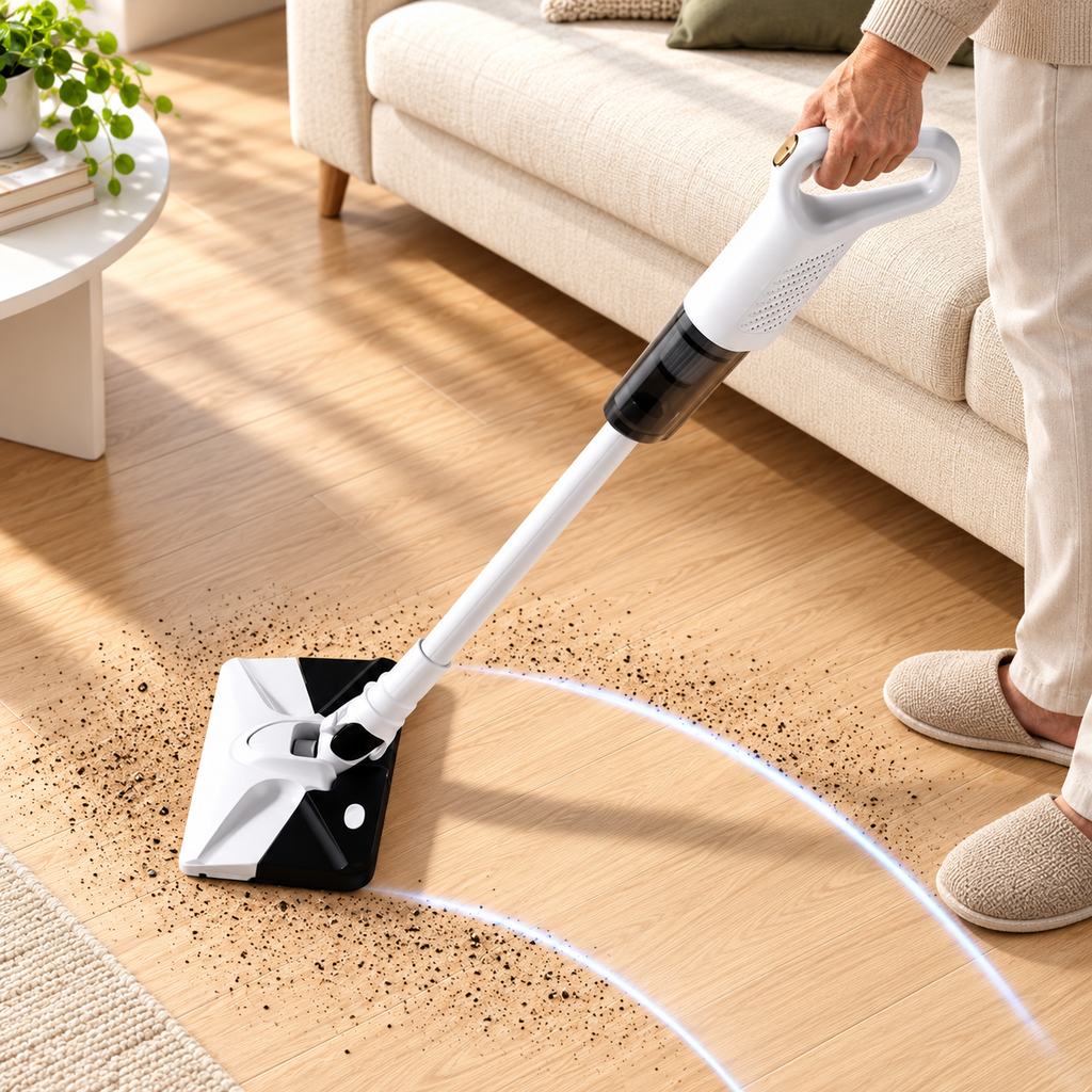 Akku-Staubsauger 2-in-1 mit starker Saugkraft für Boden und Polster -    Zorenza