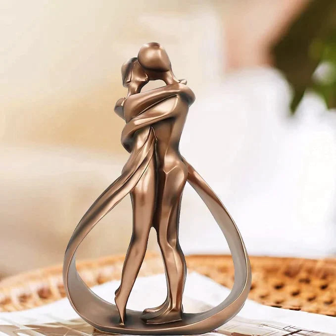 Umarmungs-Skulptur Paar Bronze – Dekorative Figur für Zuhause Zorenza