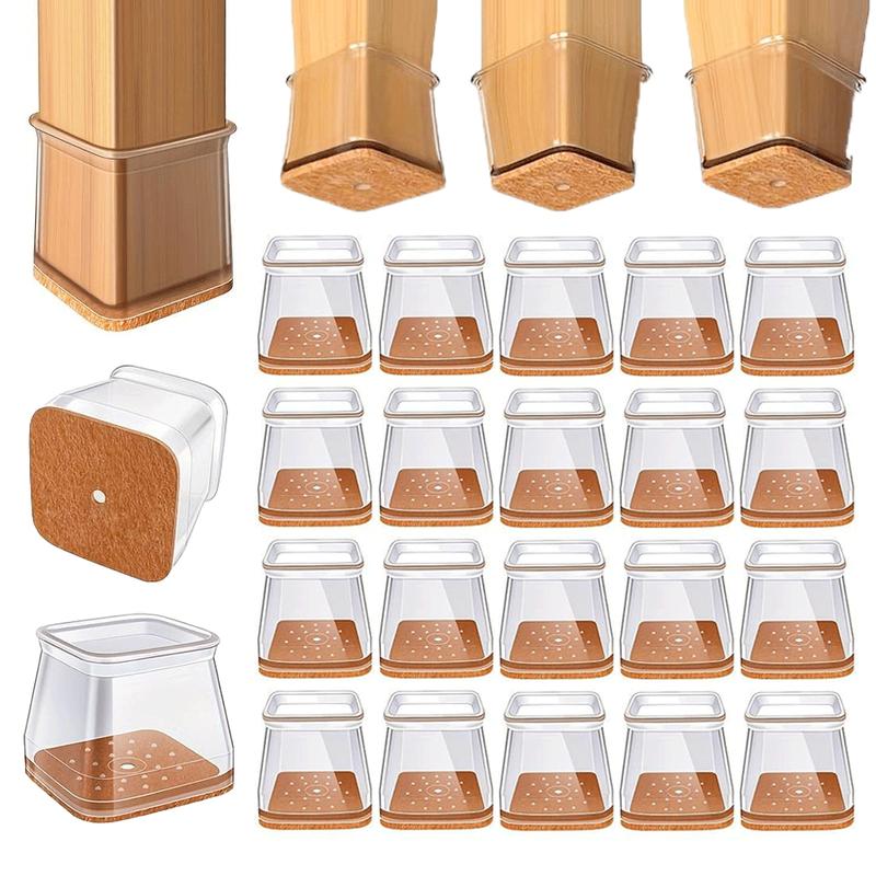 Stuhlbeinschoner 24er-Set – Leises Gleiten, kein Kratzen auf dem Boden Zorenza