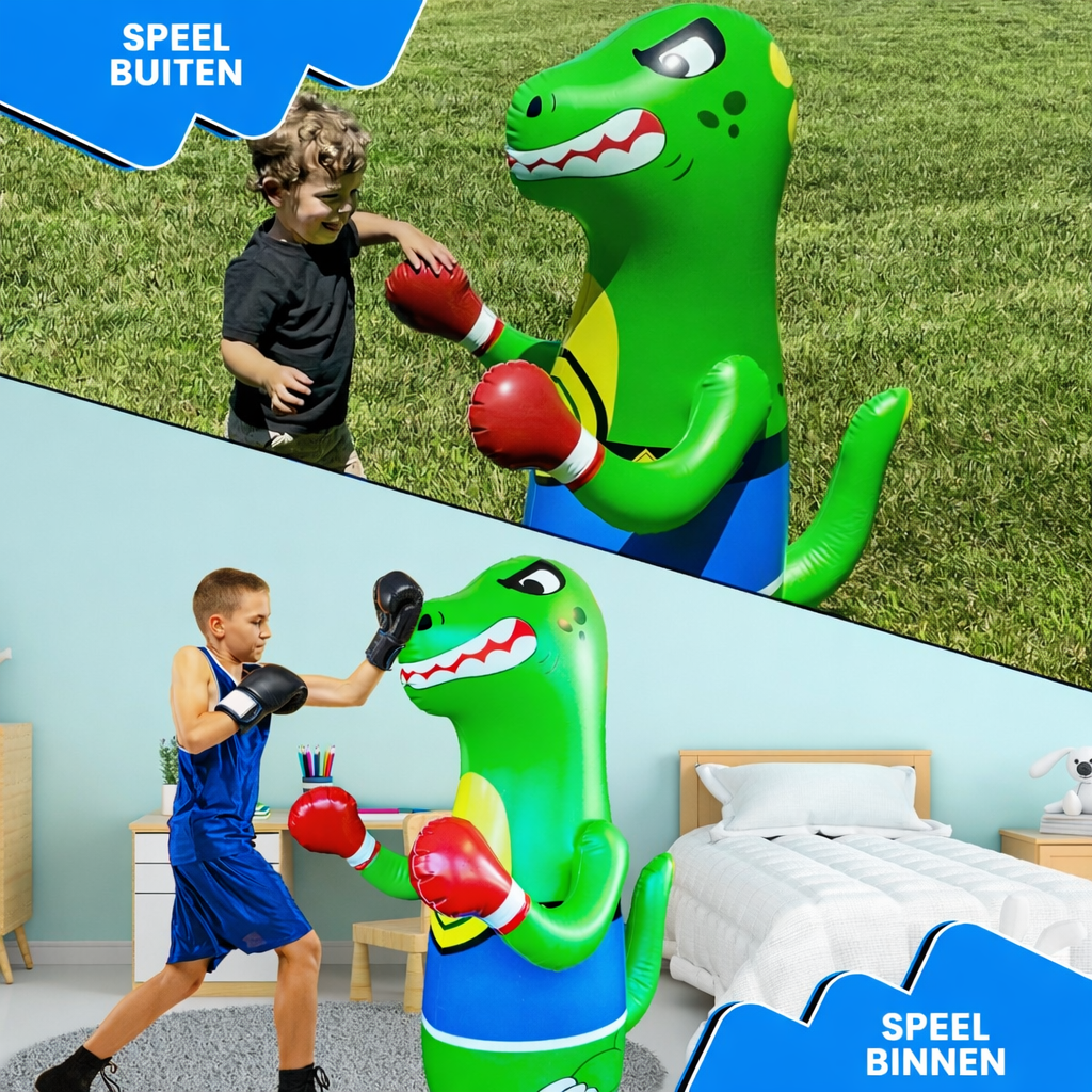 Aufblasbare Boxfigur für Kinder – Sandbasis und Pumpe -    Zorenza